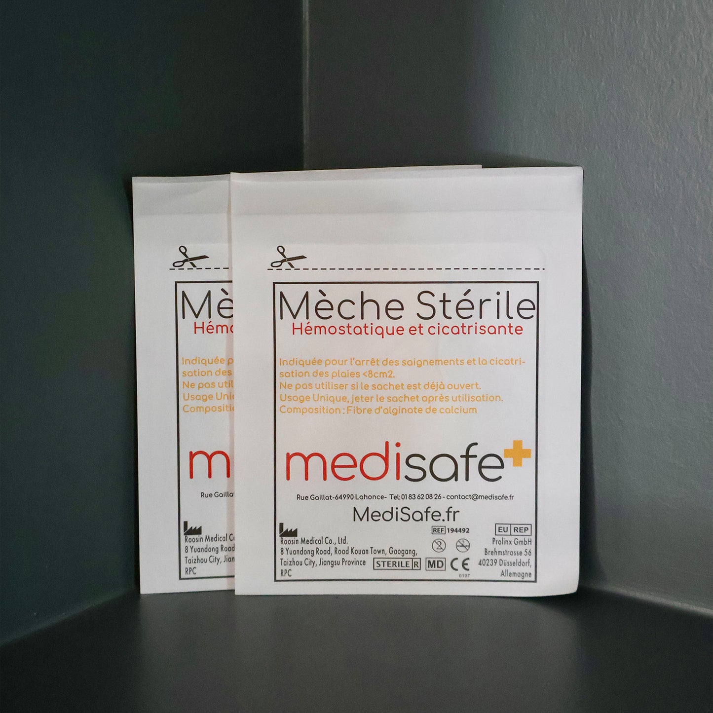 Mèche hémostatique stérile